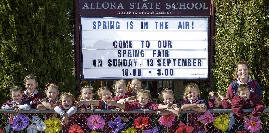 FUN TIMES: The students of Allora State prepare for the annual spring fair.